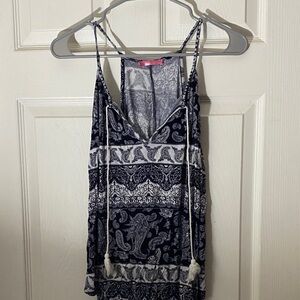 Elegant Navy Paisley Camisole